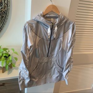 Lululemon Windbreaker Jacket Light Blue and White